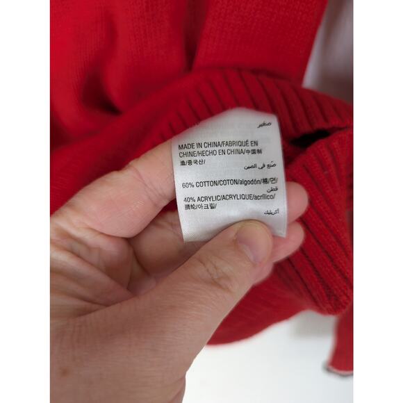 Charter Club Scottie Sweater Womens Small Red Love Dogs Novelty Pullover Hearts - Picture 5 of 6